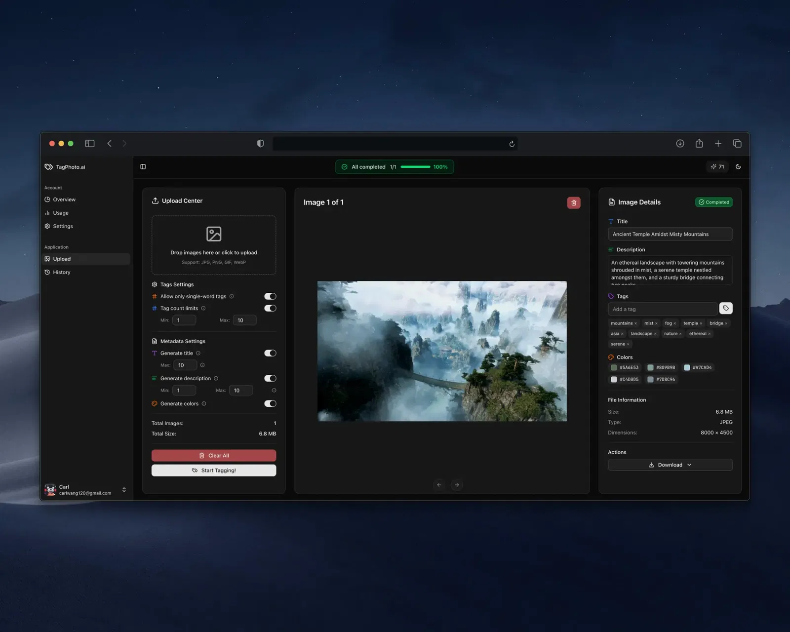 Smart Web App interface